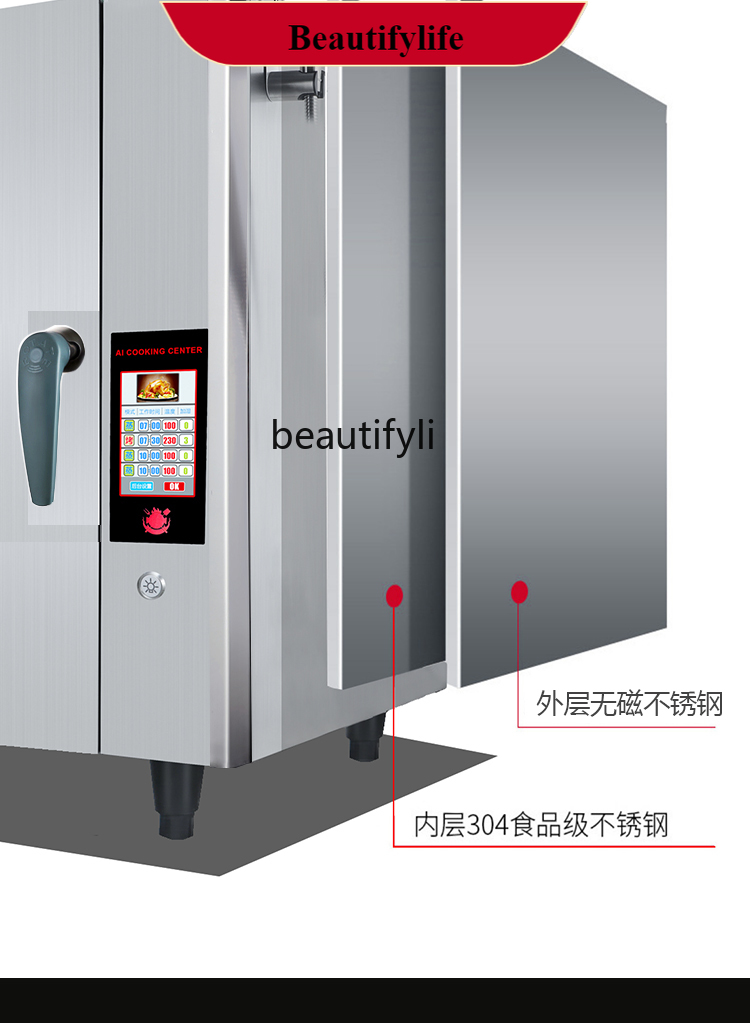Commercial Kitchen Baking Oven - เตาอบไอน้ำเชิงพาณิชย์ E132 พร้อมฟังก์ชั่นทำความสะอาด เตาอบไฟฟ้าอเนกประสงค์ สำหรับครัวร้านอาหารโรงแรม สำหรับอบเป็ด