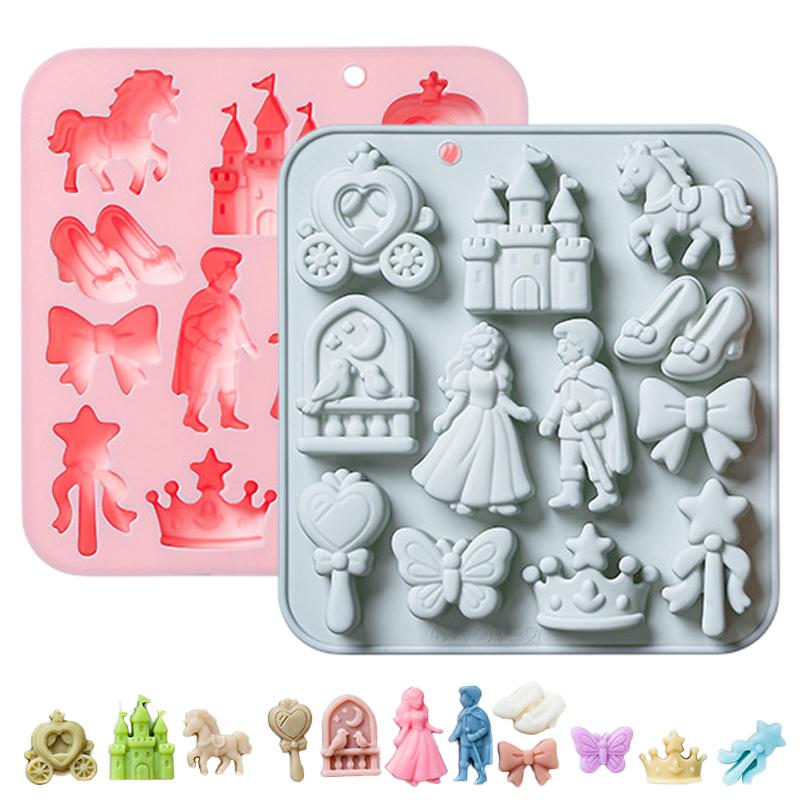 Kitchen Baking Molds - 🌸 แม่พิมพ์ซิลิโคนรูปเจ้าชายเจ้าหญิง 12 ช่อง 3 มิติ