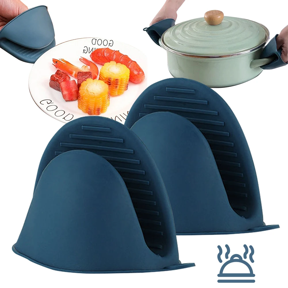 Kitchen Oven Baking Pans - ถุงมือซิลิโคนกันความร้อน ทนความร้อน ไม่ลื่น สำหรับทำอาหาร อบ ปิ้งย่าง