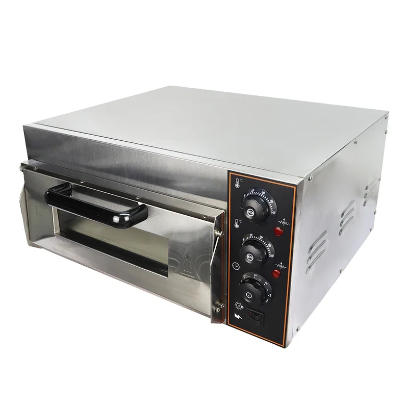 Commercial Kitchen Baking Oven - เตาอบพิซซ่าสแตนเลสแบบชั้นเดียว – สำหรับครัวเรือนและการอบเชิงพาณิชย์ ประสิทธิภาพสูงและประหยัดพลังงาน