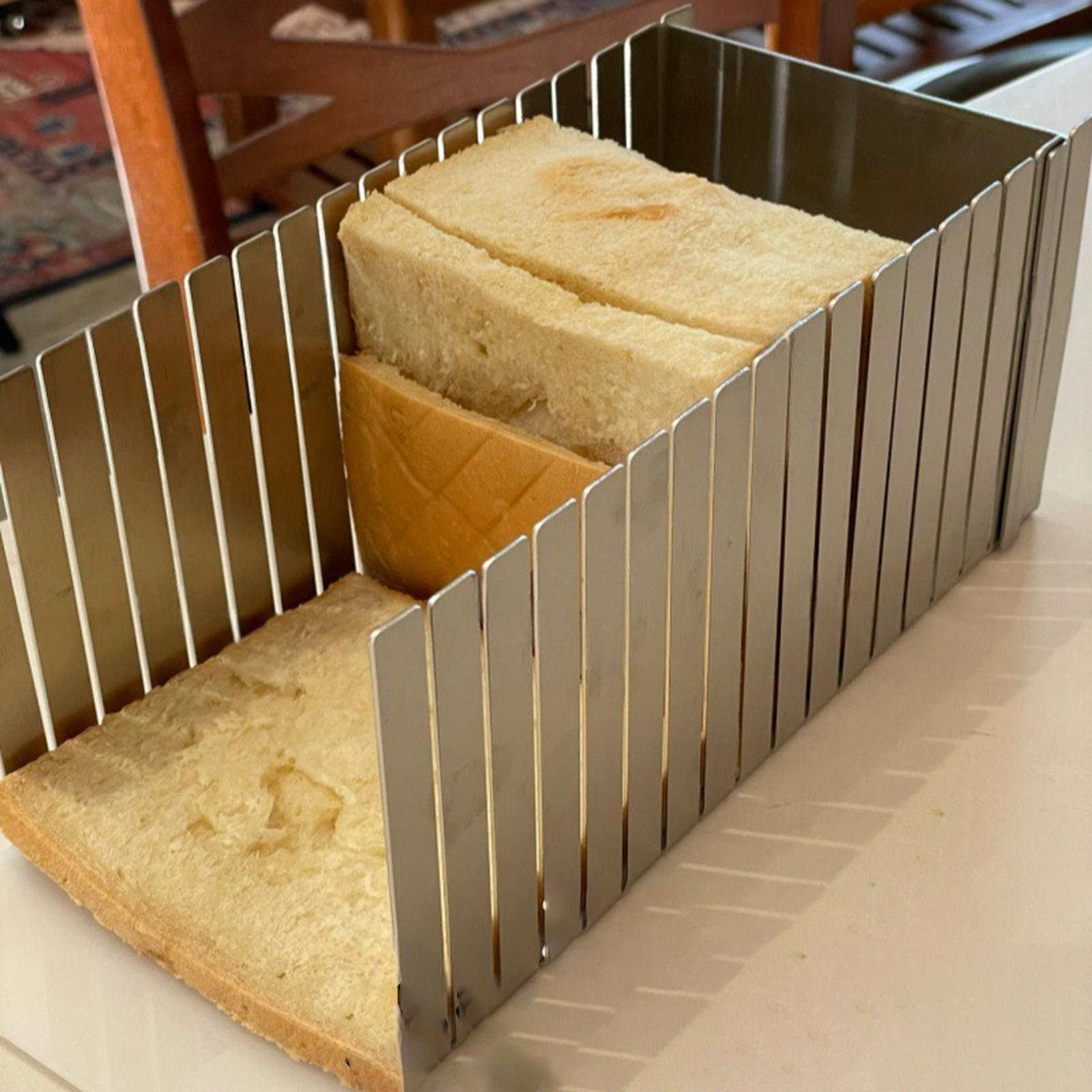 Commercial Kitchen For Baking - เครื่องตัดขนมปังสแตนเลส Gadget ครัวเบเกอรี่เครื่องมือตัดท่องเที่ยวคู่มือการหั่นขนมปังสําหรับเบเกิล Toast Commercial เค้ก