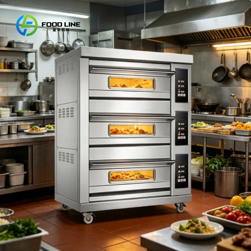 Commercial Kitchen Baking Oven - เตาอบเชิงพาณิชย์ สเตนเลสสตีล สำหรับอบขนมปัง พิซซ่า เค้ก ร้านอาหาร