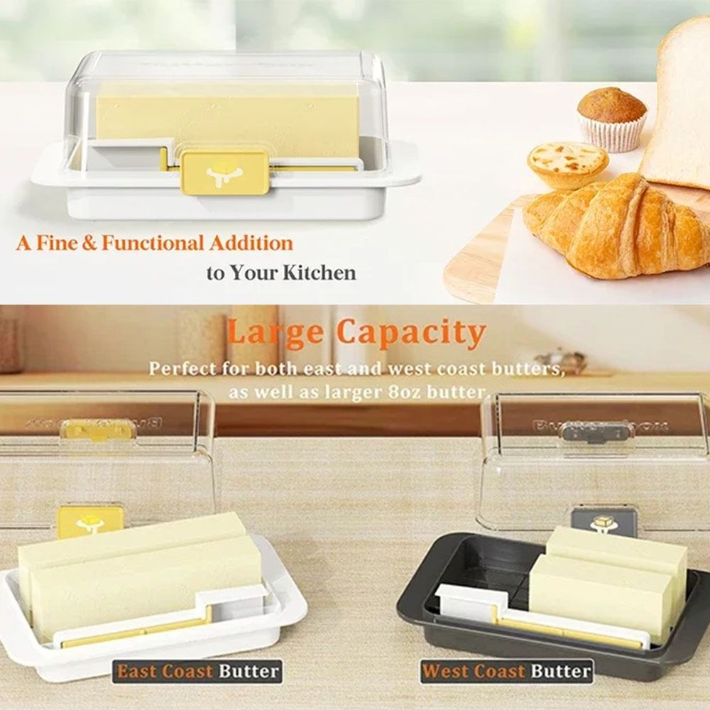 กล่องเก็บเนยฝาใส ป้องกันฝุ่น ใ - Kitchen Baking Storage Containers บทวิจารณ์และราคา