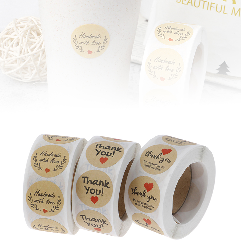 สติกเกอร์ขอบคุณ 500 ชิ้น ฉลากป - Kitchen.Baking Labels บทวิจารณ์และราคา