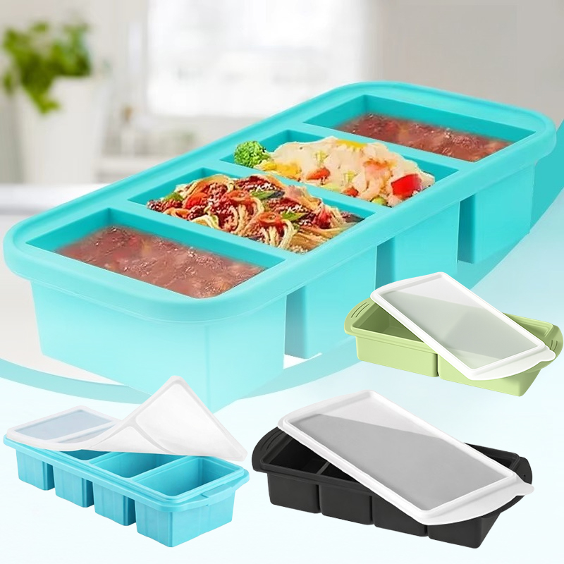 แม่พิมพ์น้ำแข็งซิลิโคนขนาดใหญ่ - Kitchen Baking Storage Containers บทวิจารณ์และราคา