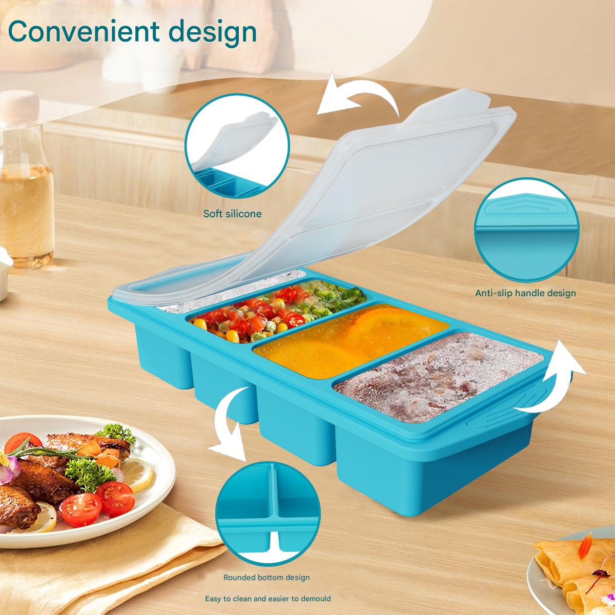 แม่พิมพ์น้ำแข็งซิลิโคนขนาดใหญ่ - Kitchen Baking Storage Containers บทวิจารณ์และราคา