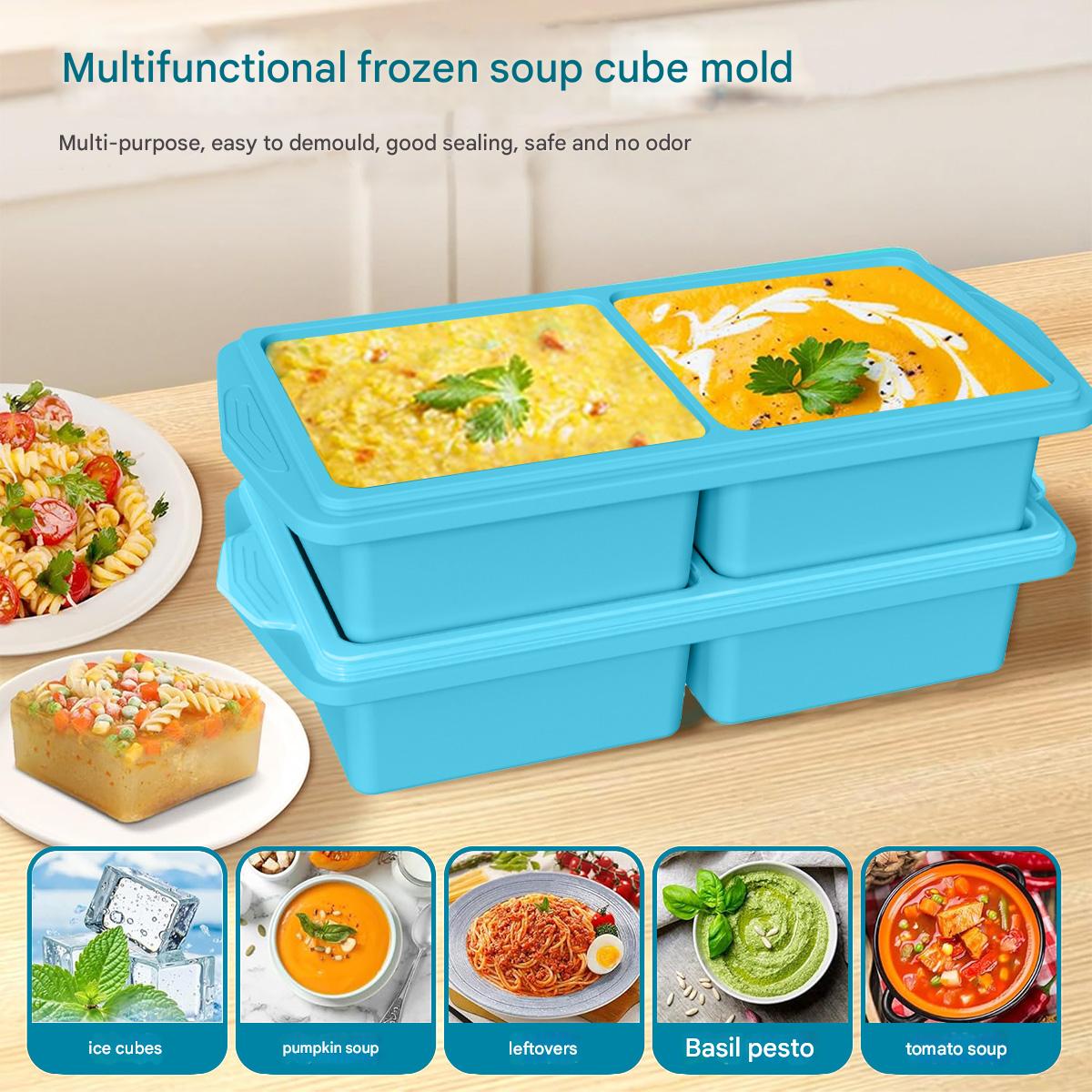 แม่พิมพ์น้ำแข็งซิลิโคนขนาดใหญ่ - Kitchen Baking Storage Containers บทวิจารณ์และราคา