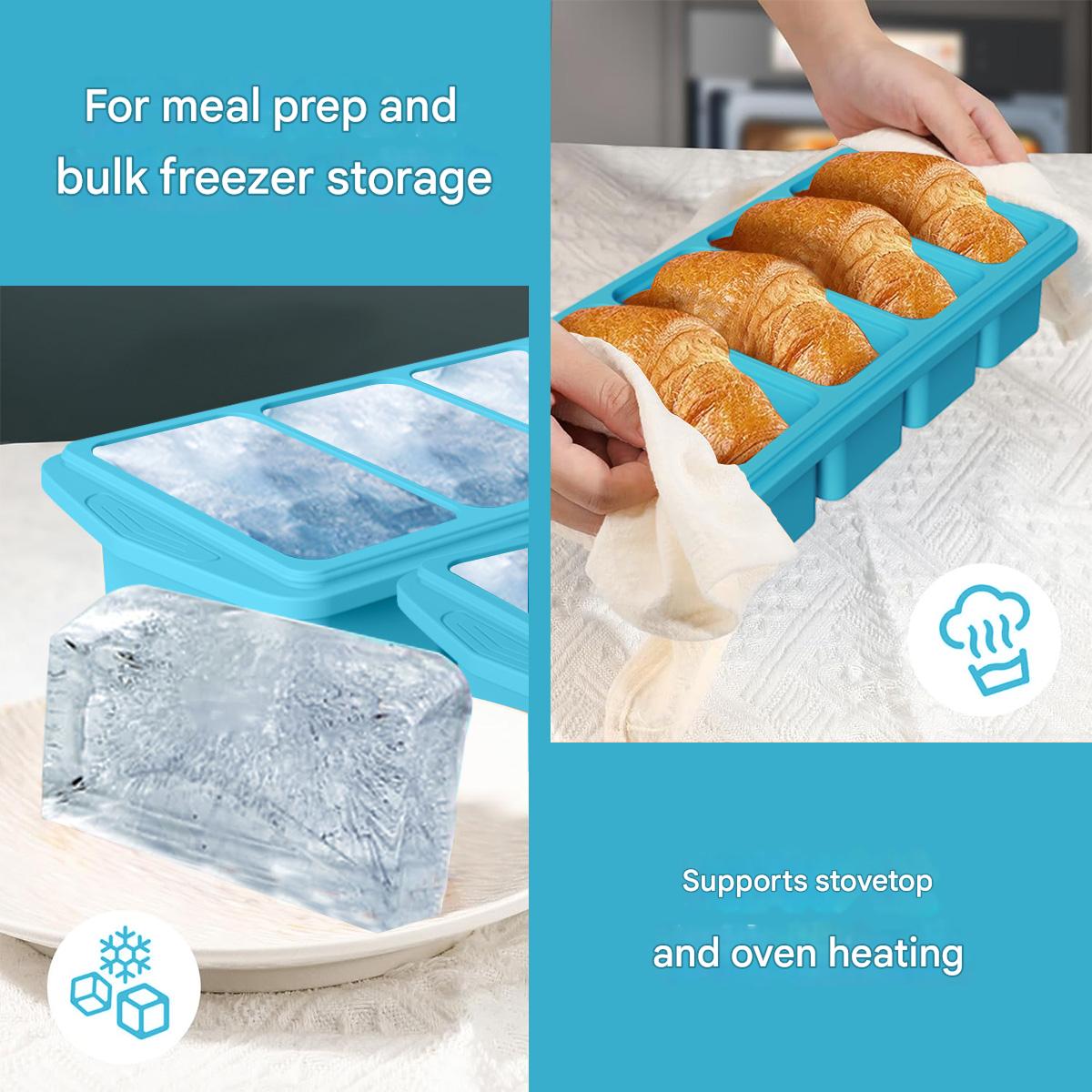 แม่พิมพ์น้ำแข็งซิลิโคนขนาดใหญ่ - Kitchen Baking Storage Containers บทวิจารณ์และราคา