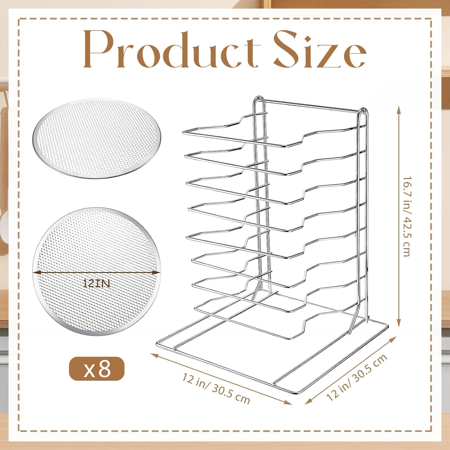ชั้นวางพิซซ่า 8 ชั้น พร้อมถาดอ - Commercial Kitchen For Baking บทวิจารณ์และราคา