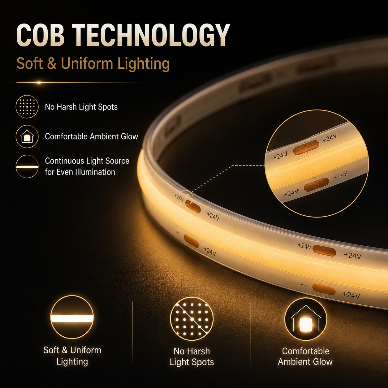 แถบไฟ LED COB พร้อมเซ็นเซอร์ตร - Kitchen Baking Cabinet บทวิจารณ์และราคา