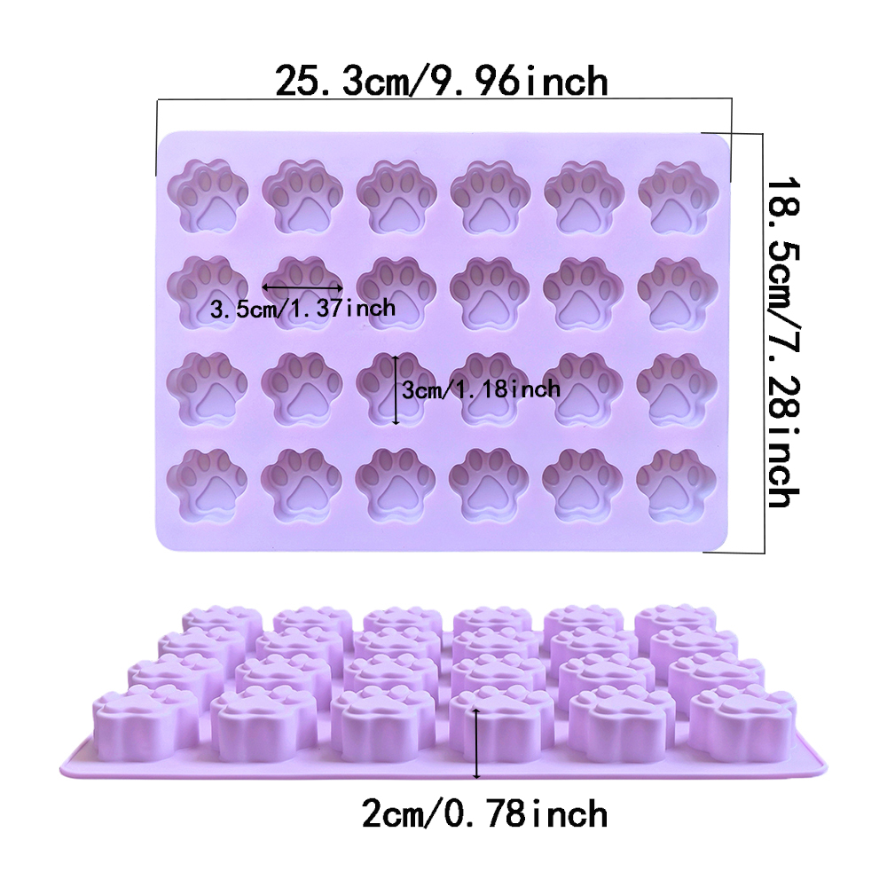 1 PC 24 หลุม Cat PAW รูปช็อกโก - Kitchen Baking Molds บทวิจารณ์และราคา