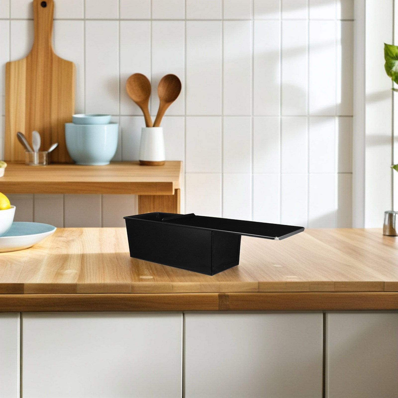 ถาดอบขนมปังสีดำ 1 ชิ้น พร้อมฝา - Kitchen Oven Baking Pans บทวิจารณ์และราคา