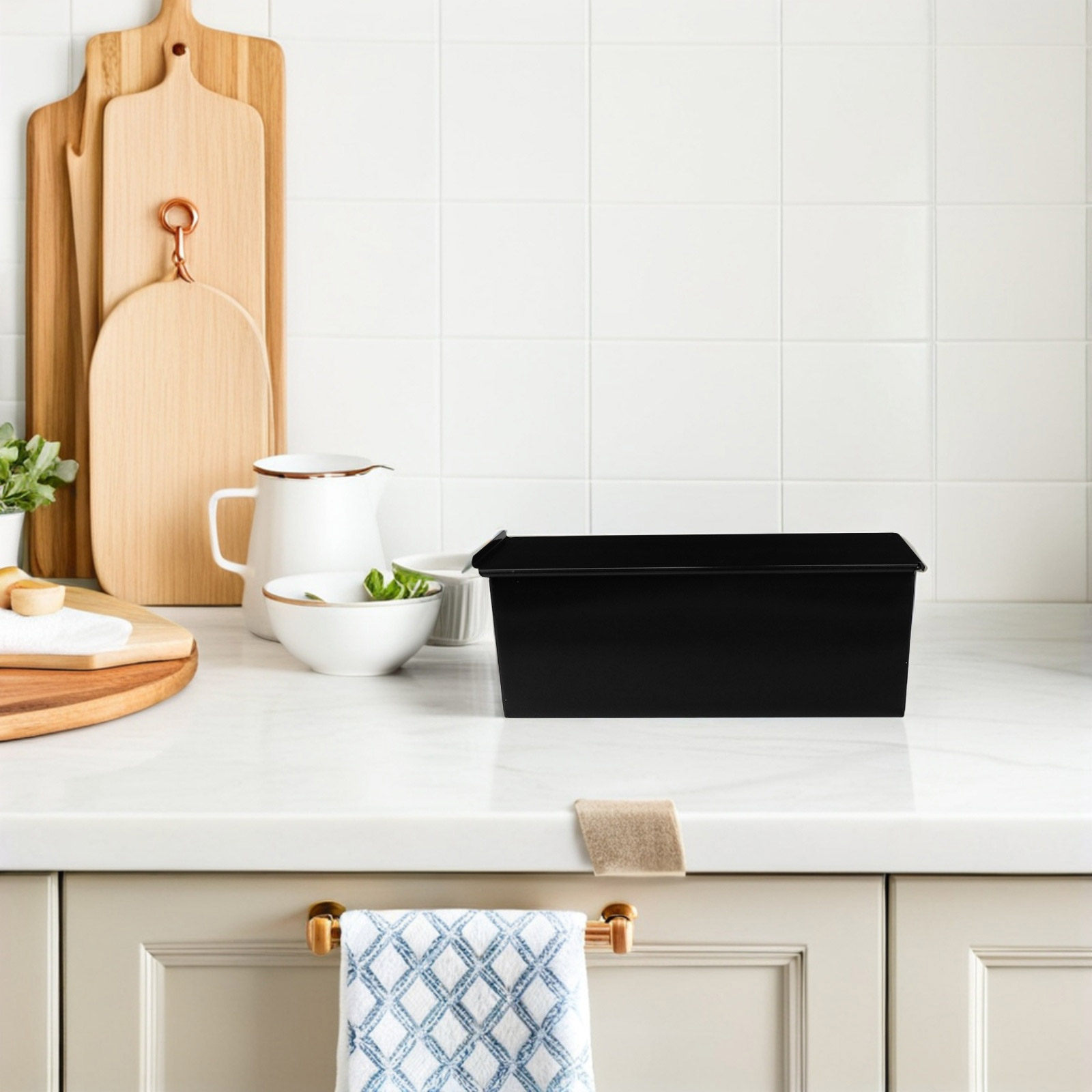 ถาดอบขนมปังสีดำ 1 ชิ้น พร้อมฝา - Kitchen Oven Baking Pans บทวิจารณ์และราคา