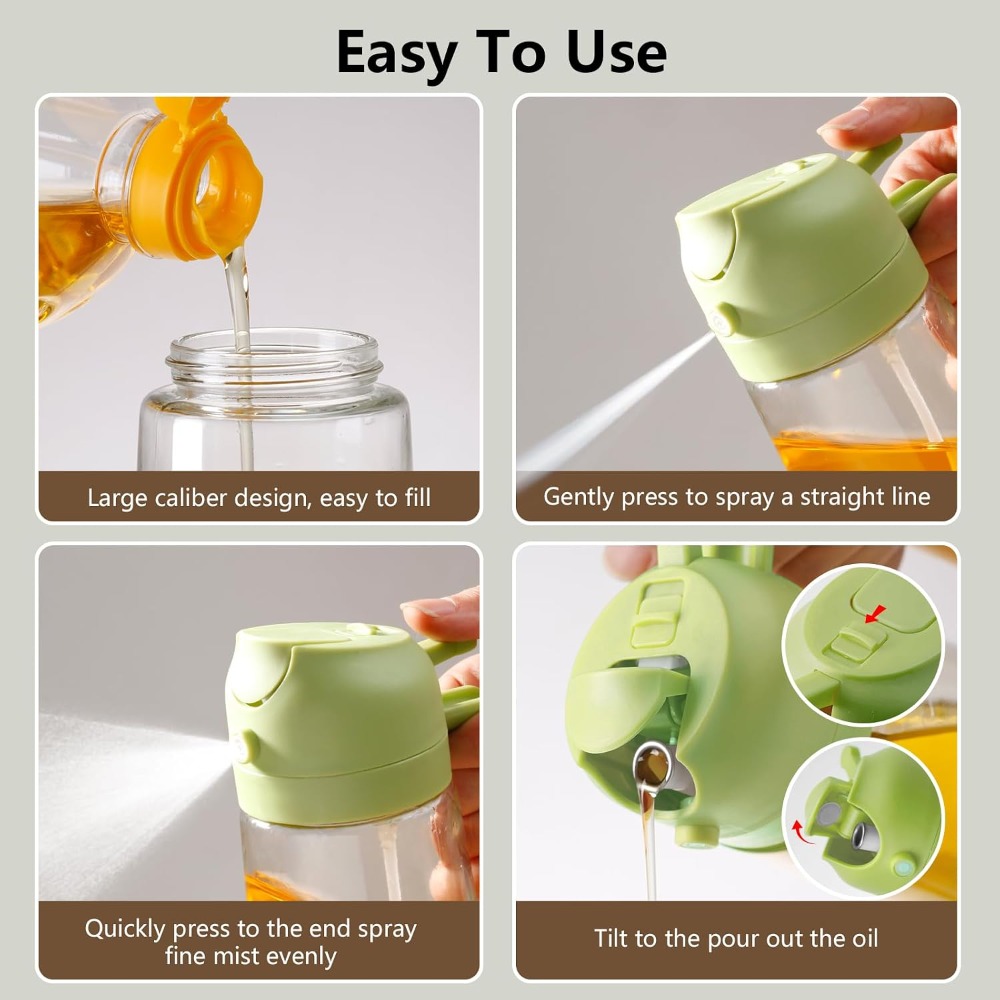 ขวดสเปรย์น้ำมันแก้วสีเขียวและข - Kitchen.Baking Labels บทวิจารณ์และราคา