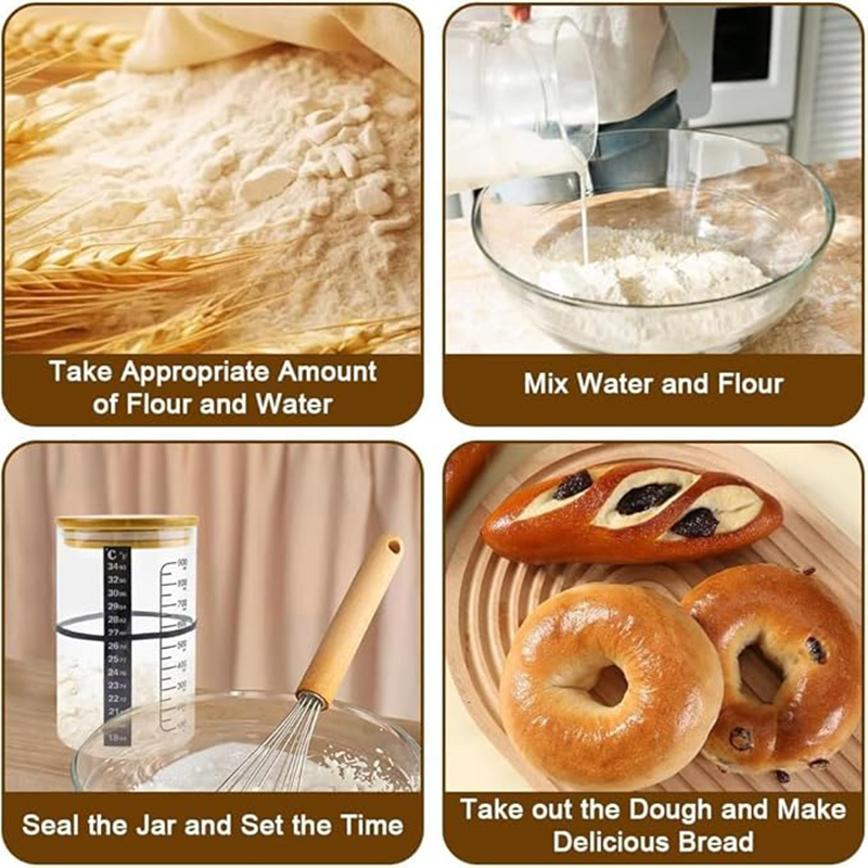 ชุดขวดหมักแป้งซาวโดว์ ขวดหมักแ - Kitchen Baking Storage Containers บทวิจารณ์และราคา