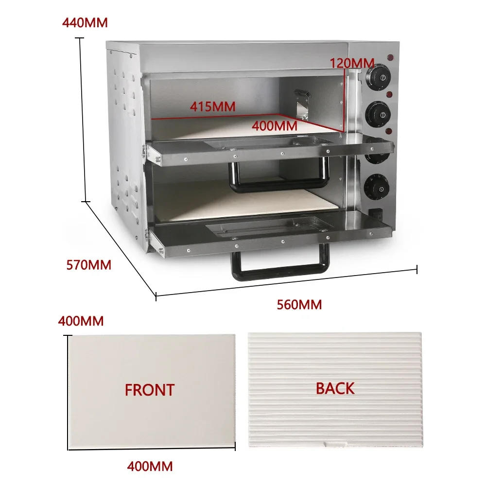 เตาอบไฟฟ้าสองชั้นสำหรับใช้ในคร - Commercial Kitchen Baking Oven บทวิจารณ์และราคา
