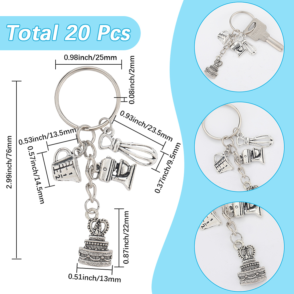 1 กล่อง 20 ชิ้น พวงกุญแจรูปอุป - Kitchen And Baking บทวิจารณ์และราคา