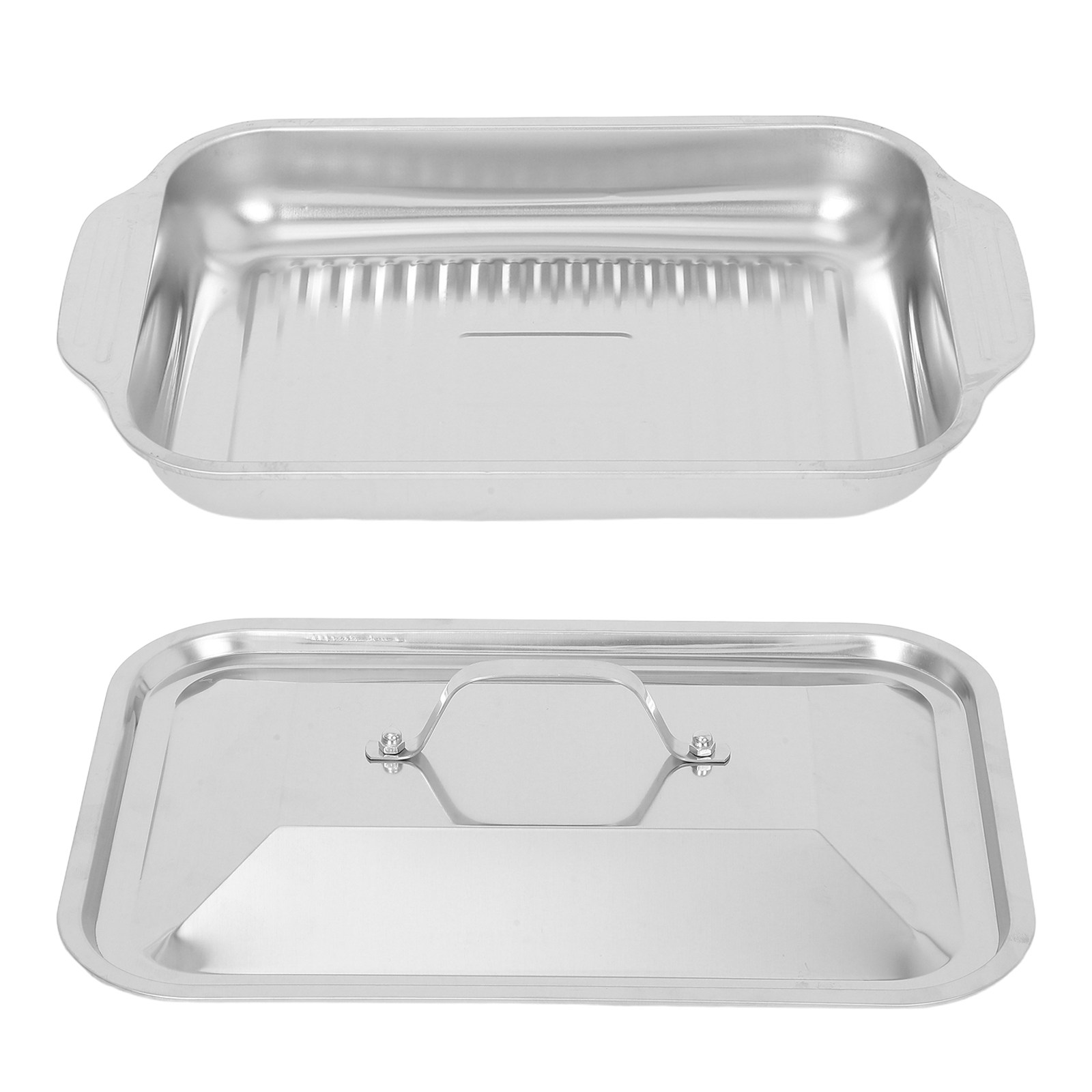 ถาดย่างสแตนเลสทรงสี่เหลี่ยมพร้ - Kitchen Oven Baking Pans บทวิจารณ์และราคา