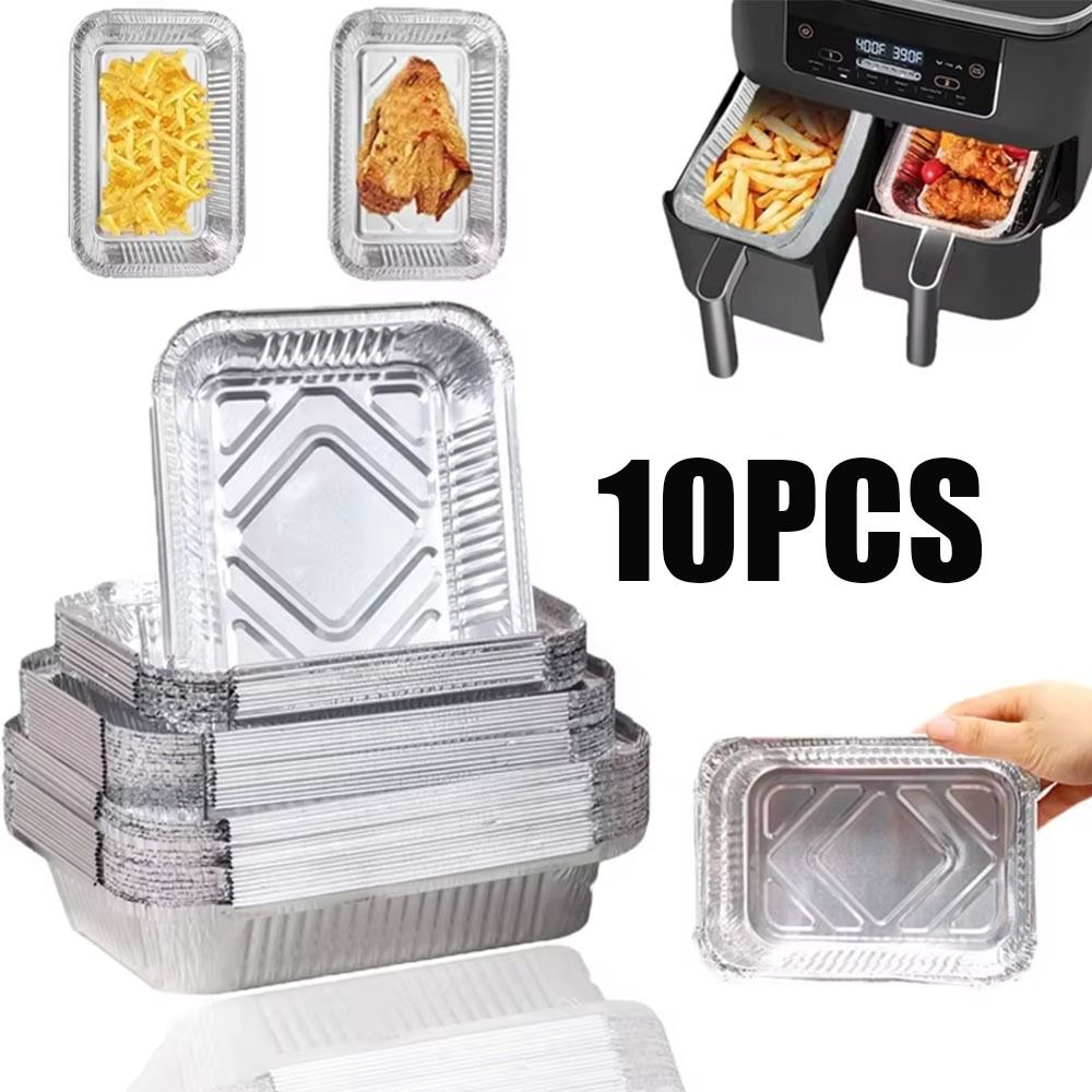 10PCS อลูมิเนียมฟอยล์ทิ้งภาชนะ - Kitchen Oven Baking Pans บทวิจารณ์และราคา