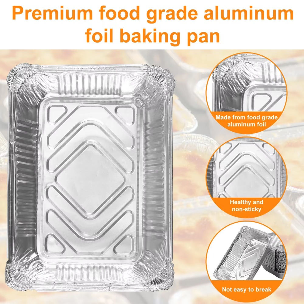 10PCS อลูมิเนียมฟอยล์ทิ้งภาชนะ - Kitchen Oven Baking Pans บทวิจารณ์และราคา
