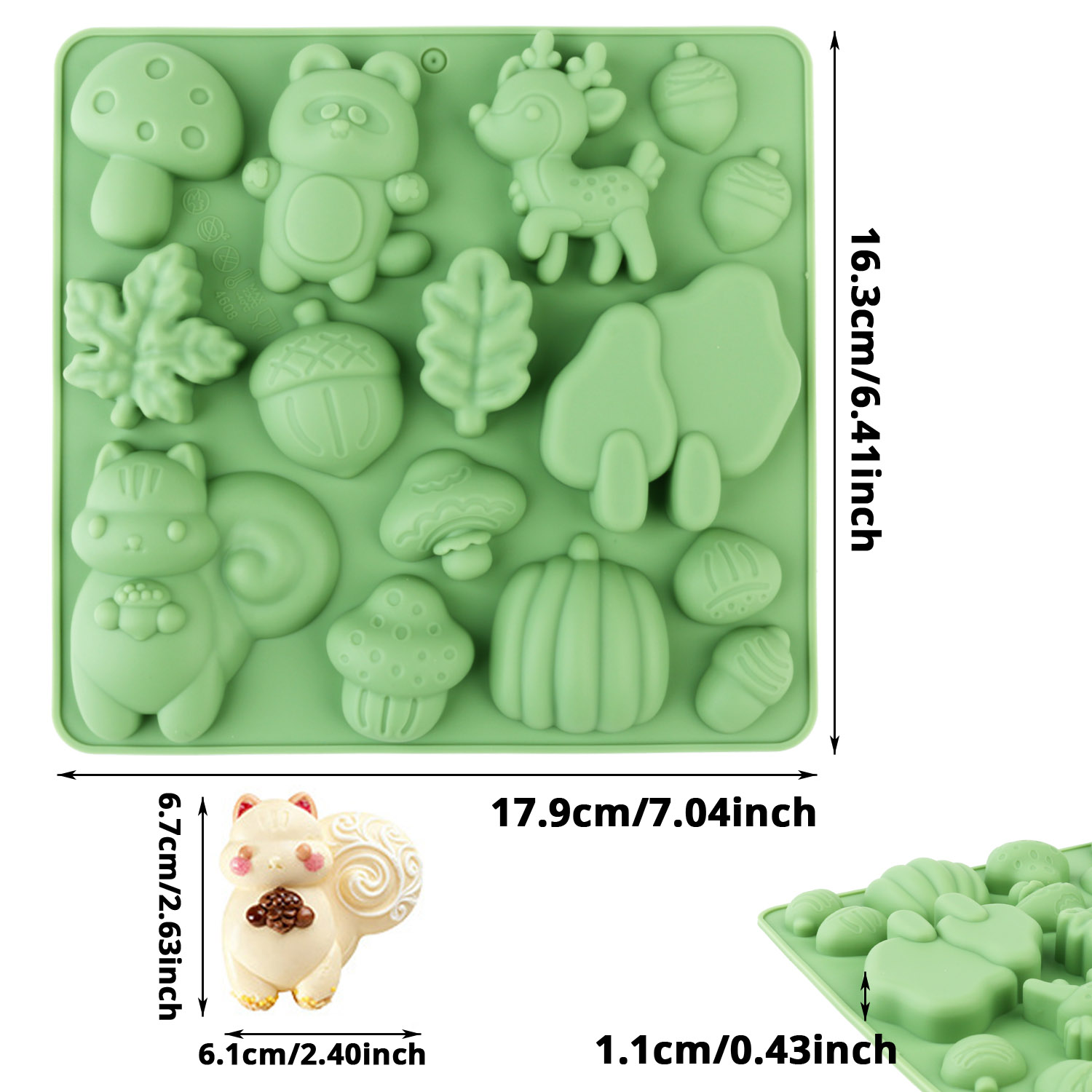 แม่พิมพ์เค้กซิลิโคนรูปสัตว์ 1  - Kitchen Baking Molds บทวิจารณ์และราคา