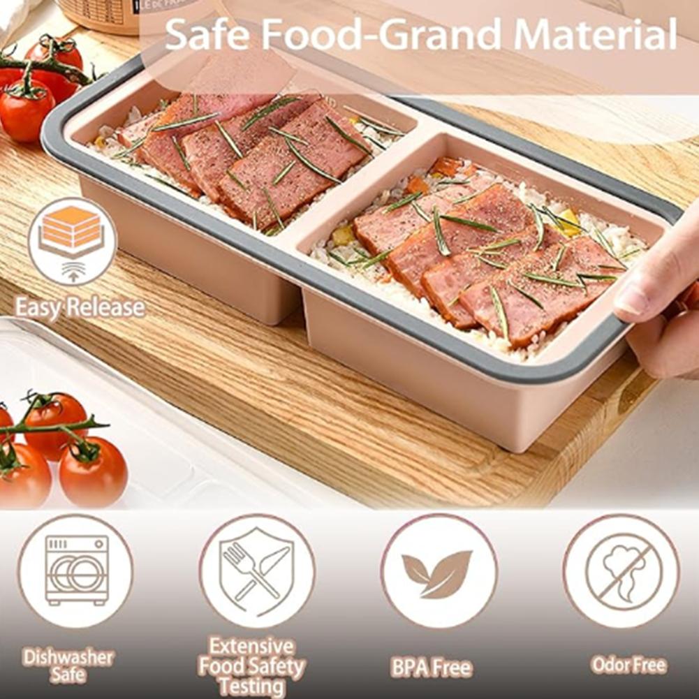 ถาดน้ำแข็งซิลิโคนขนาดใหญ่พร้อม - Kitchen Baking Storage Containers บทวิจารณ์และราคา